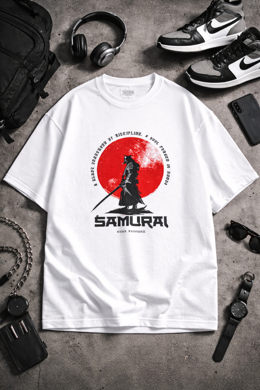 Samurai Oversized T-Shirt – White