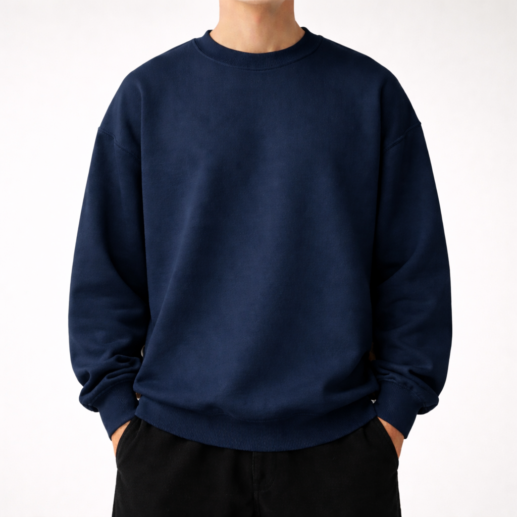Navy Blue oversized sweatshirt front