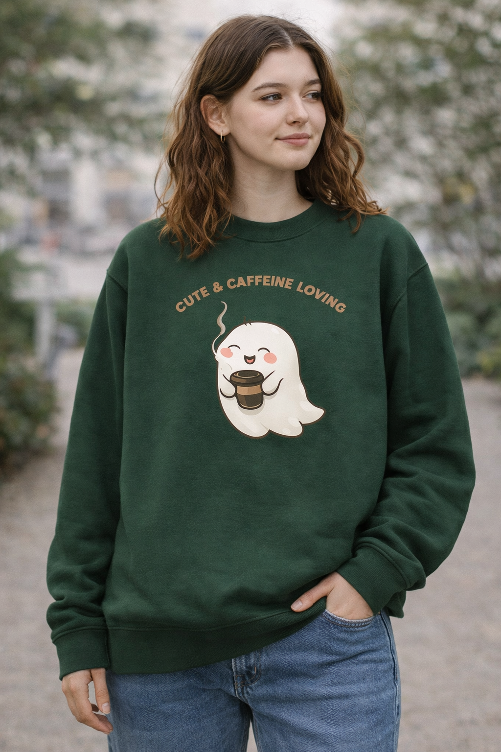 Oversized Comfort Sweatshirt – Caffeine Lover Edition